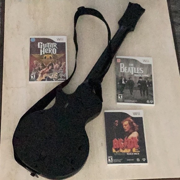 Wii Guitar Hero Nintendo Wii & Rock Band Games Wireless Wii-033 Gibson Les Paul - Picture 3 of 16